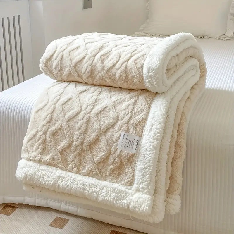 Fluffy Sherpa Blanket | Ideal for Home & Travel