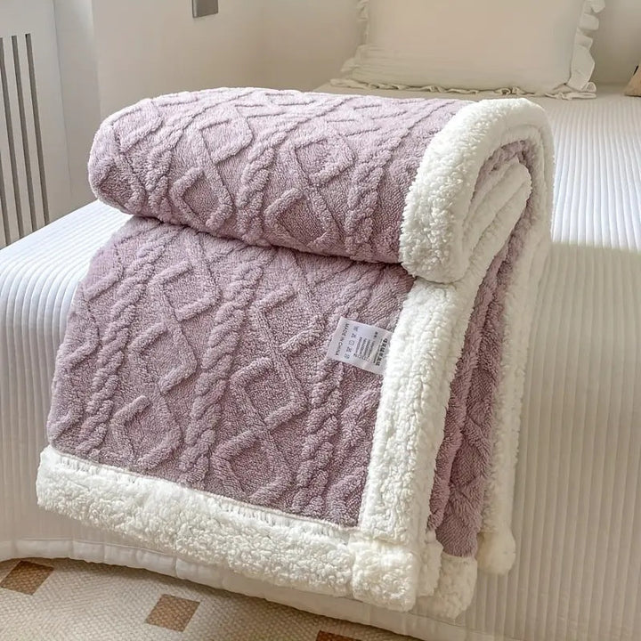 Fluffy Sherpa Blanket | Ideal for Home & Travel