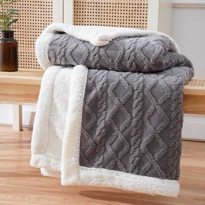 Fluffy Sherpa Blanket | Ideal for Home & Travel