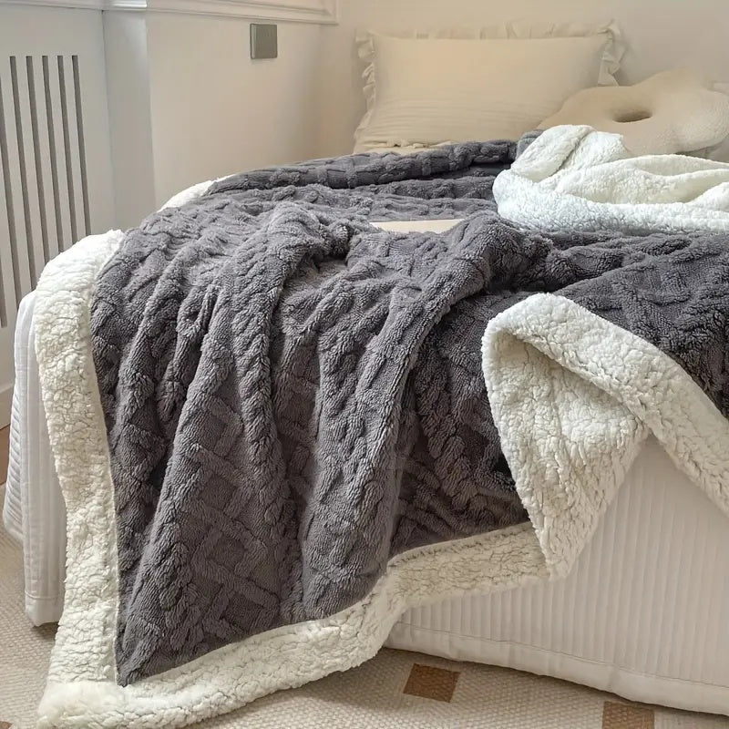 Fluffy Sherpa Blanket | Ideal for Home & Travel