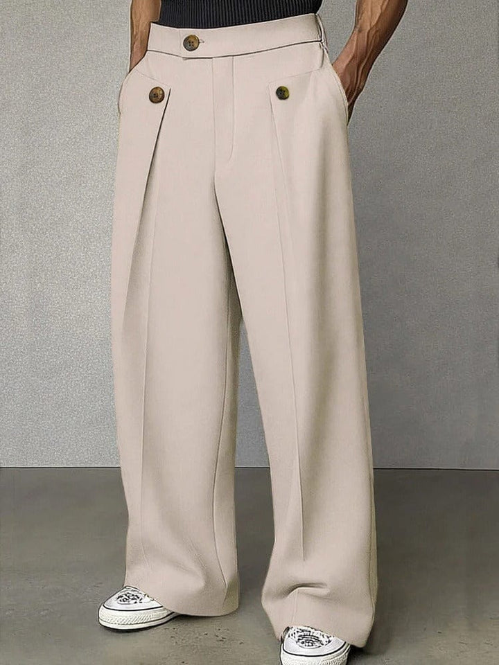 Wentaro - Herren Weite Hose Komfort Passform