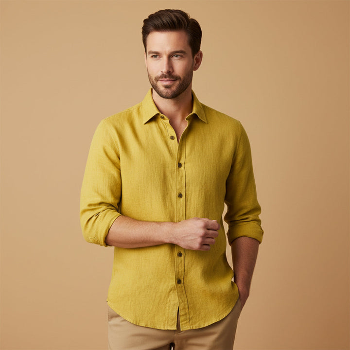 Zureno - Vintage Leinenhemd Herren