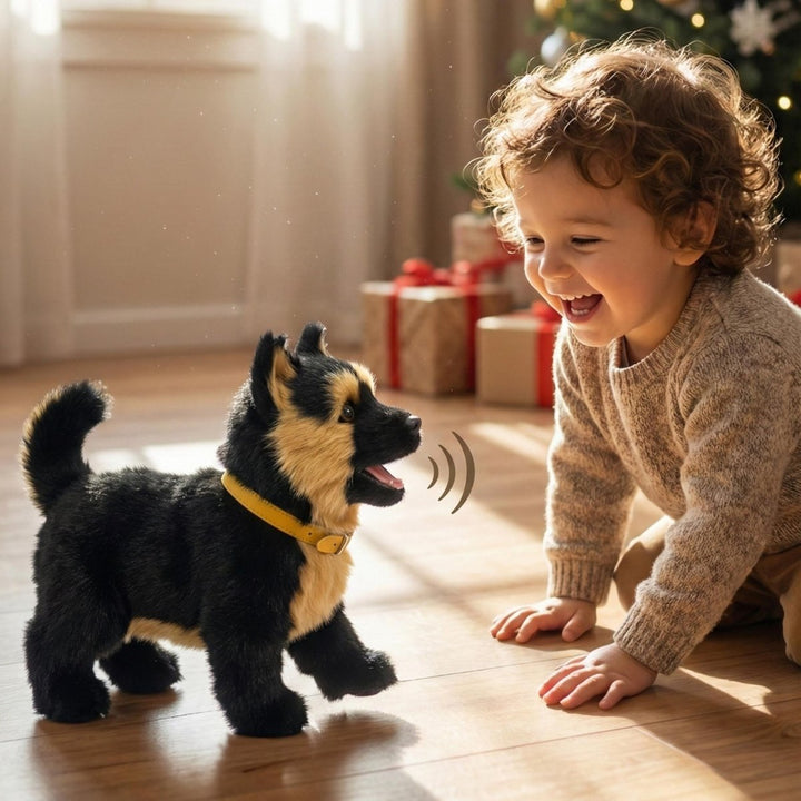Interaktiver Schäferhund Welpe Elektronischer Roboterhund läuft bellt