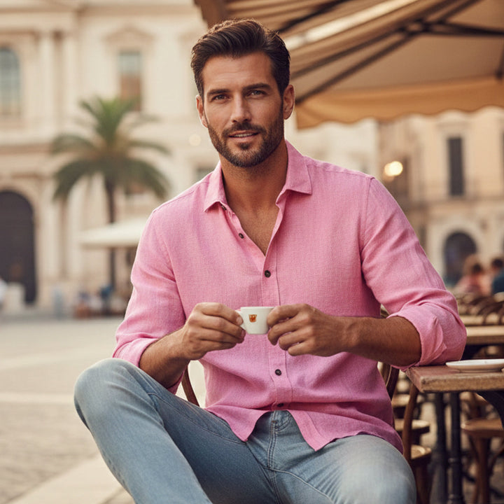 Zureno - Vintage Leinenhemd Herren