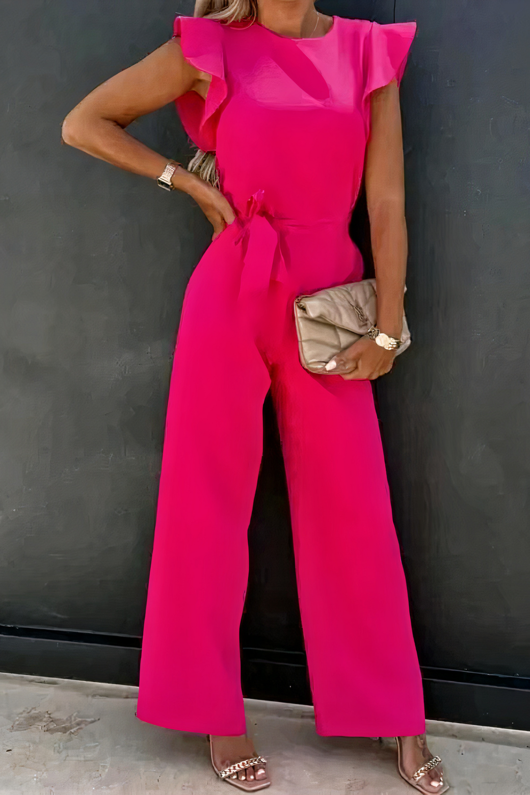 Women Casual Wide Leg Summer Jumpsuit - Image 4
