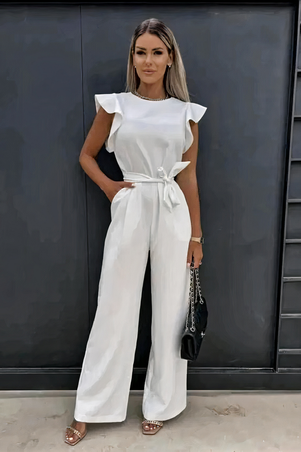 Women Casual Wide Leg Summer Jumpsuit - Image 2