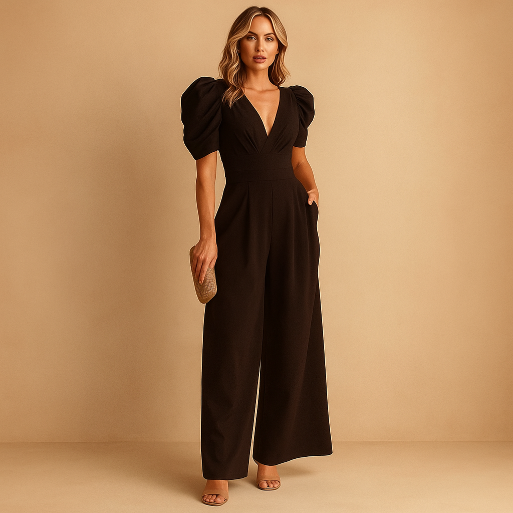 Arianne  - Eleganter Damen Jumpsuit Weites Bein Einteiler