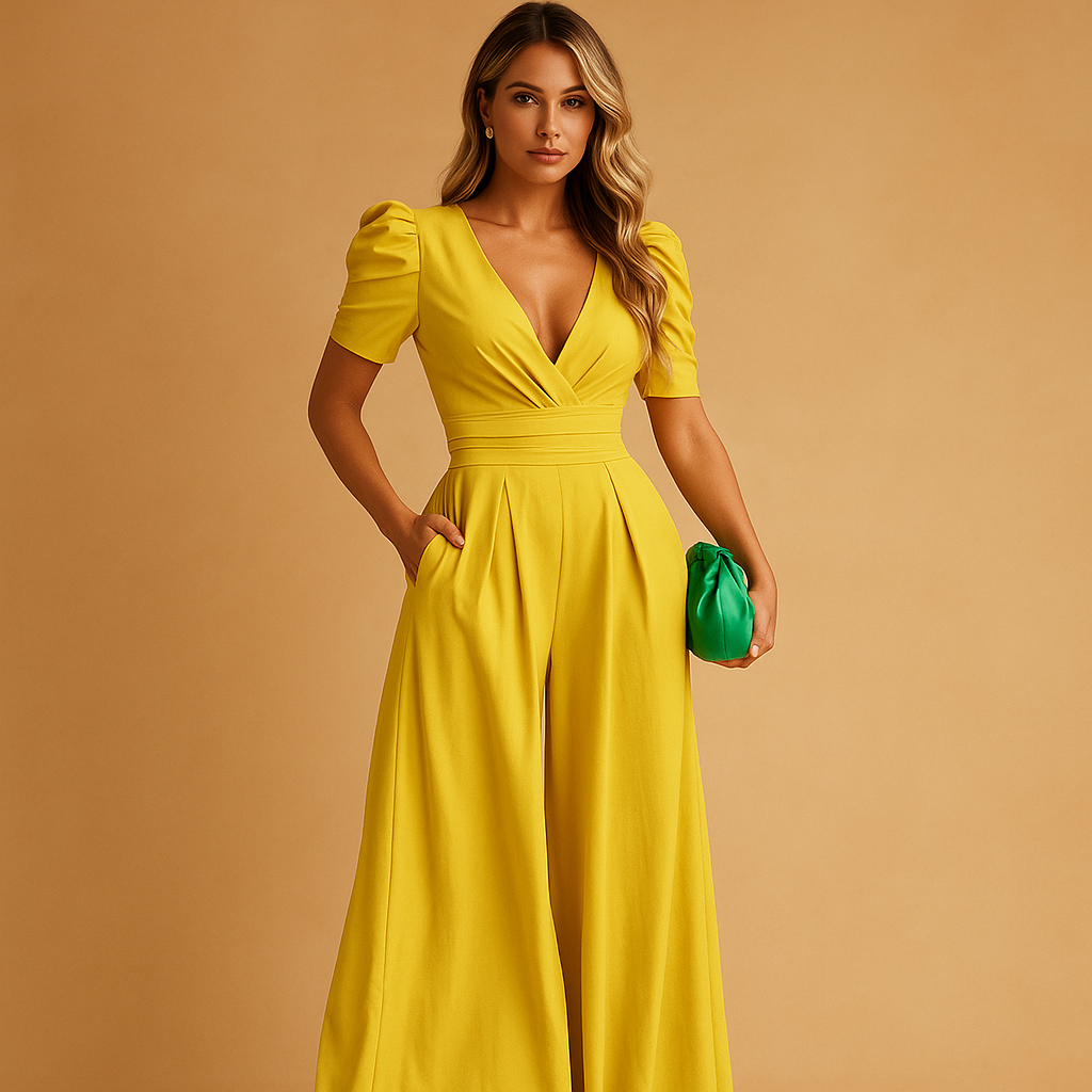 Arianne  - Eleganter Damen Jumpsuit Weites Bein Einteiler