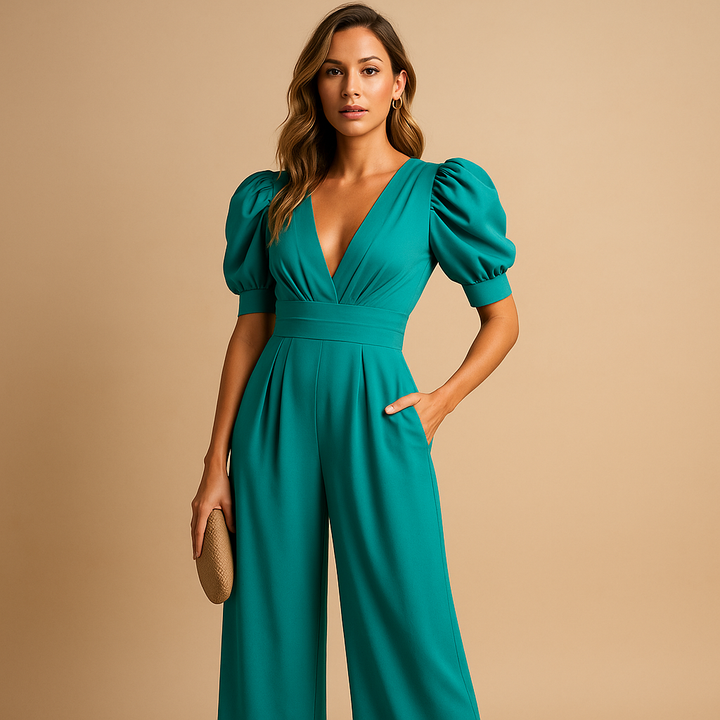 Arianne  - Eleganter Damen Jumpsuit Weites Bein Einteiler