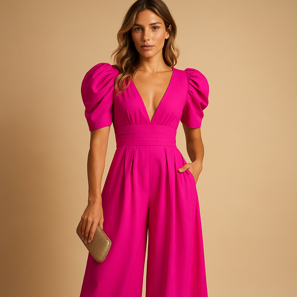 Arianne  - Eleganter Damen Jumpsuit Weites Bein Einteiler