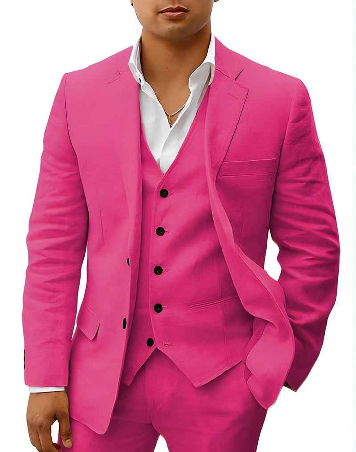 Lavero - Leinen Hochzeitsanzug Herren Elegant