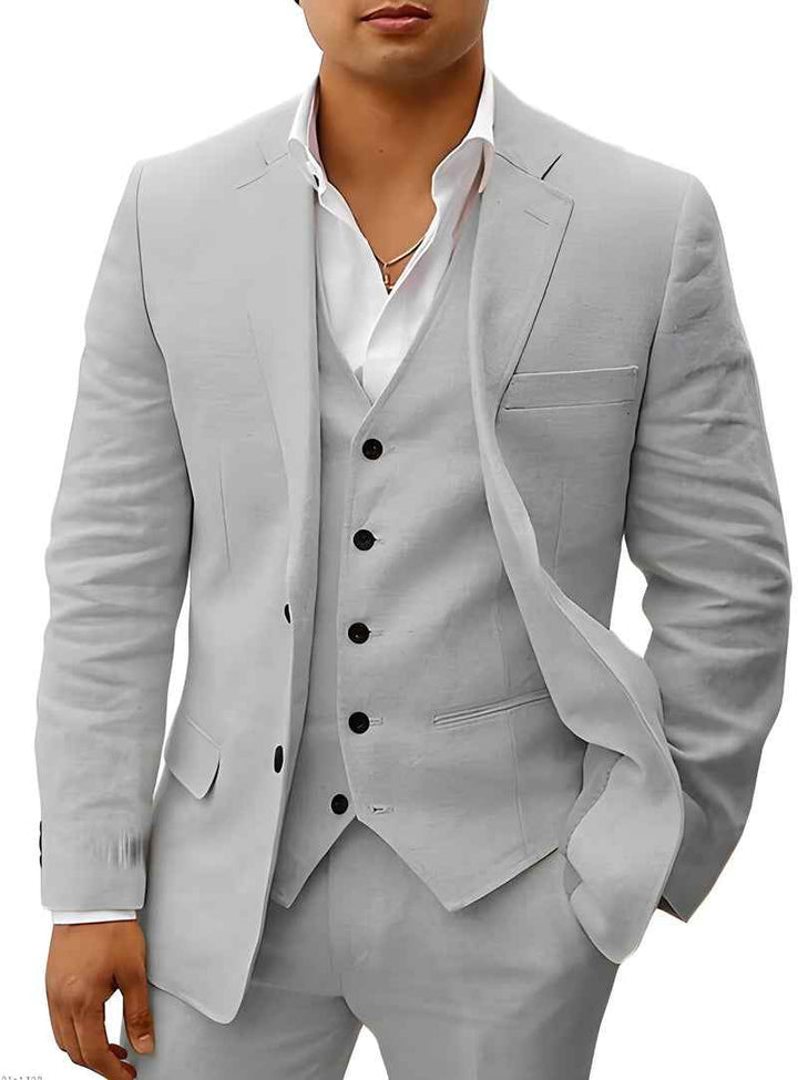 Lavero - Leinen Hochzeitsanzug Herren Elegant