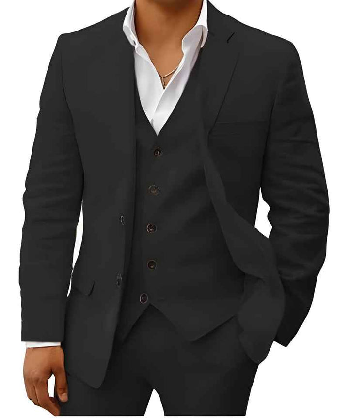 Lavero - Leinen Hochzeitsanzug Herren Elegant