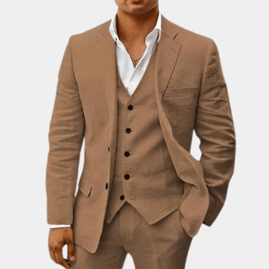 Lavero - Leinen Hochzeitsanzug Herren Elegant