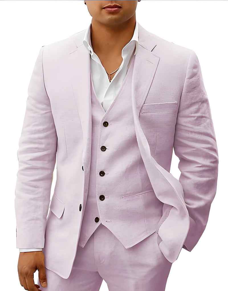 Lavero - Leinen Hochzeitsanzug Herren Elegant