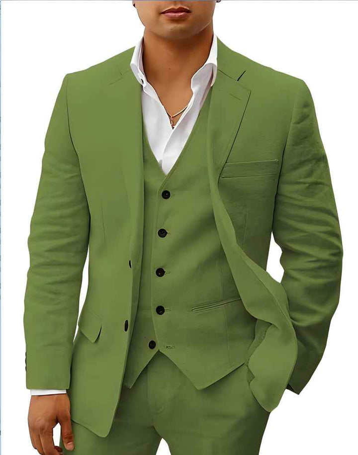 Lavero - Leinen Hochzeitsanzug Herren Elegant