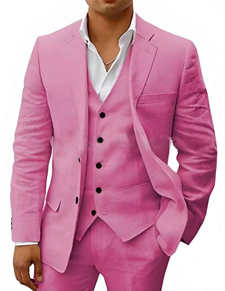 Lavero - Leinen Hochzeitsanzug Herren Elegant