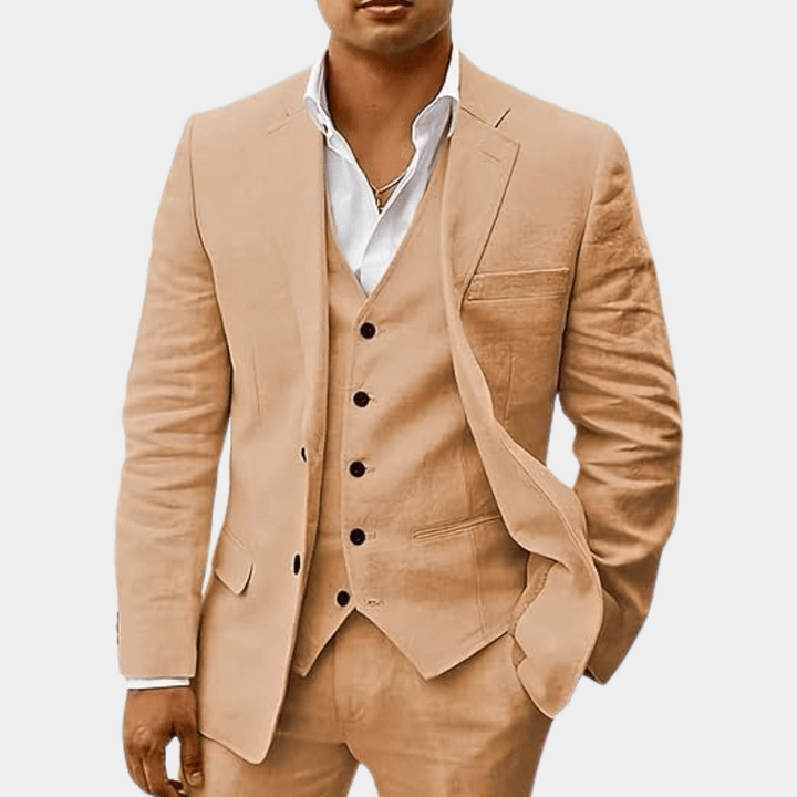 Lavero - Leinen Hochzeitsanzug Herren Elegant
