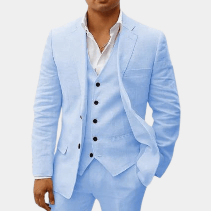 Lavero - Leinen Hochzeitsanzug Herren Elegant