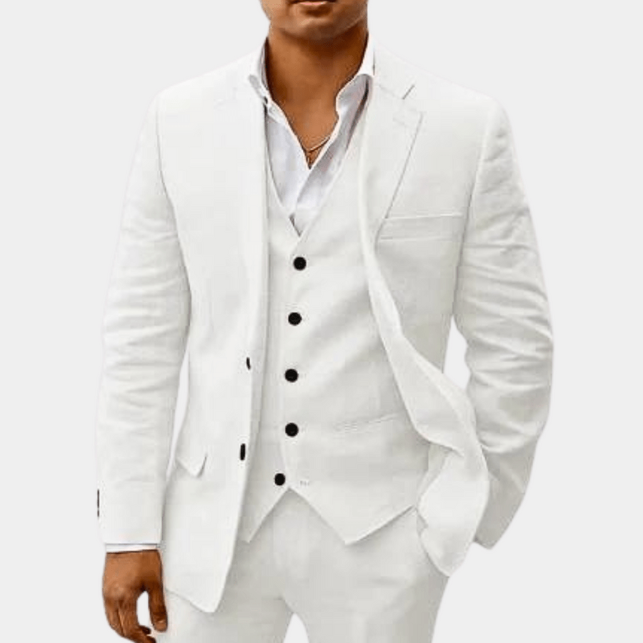 Lavero - Leinen Hochzeitsanzug Herren Elegant