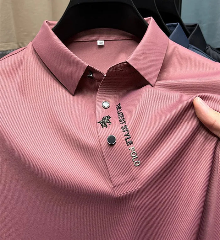 Solvian - Knitterfreies Polo Shirt Herren Sommer