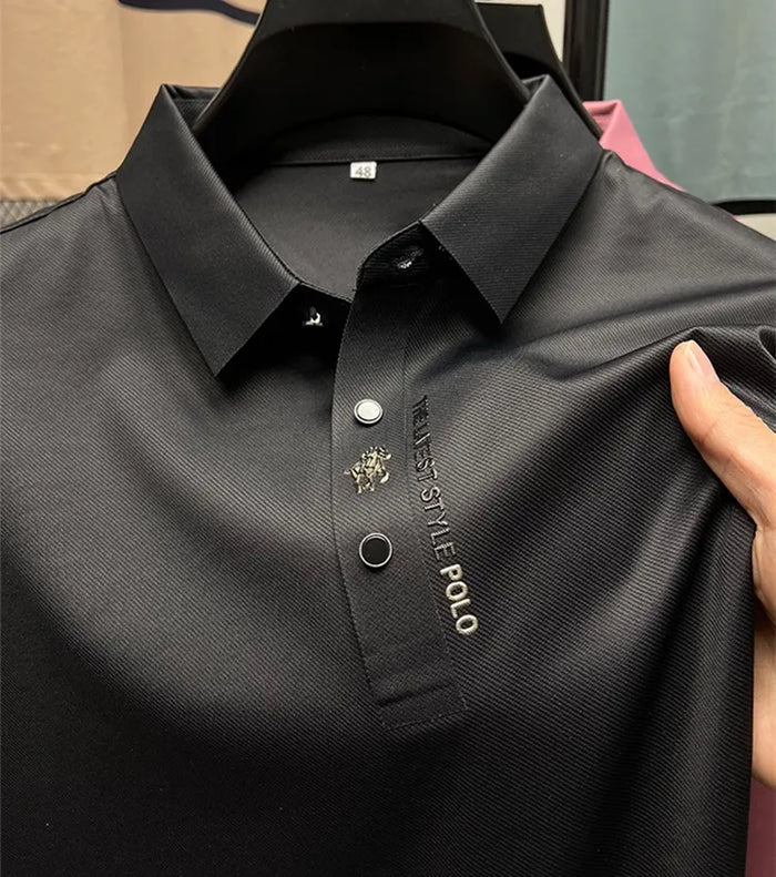 Solvian - Knitterfreies Polo Shirt Herren Sommer