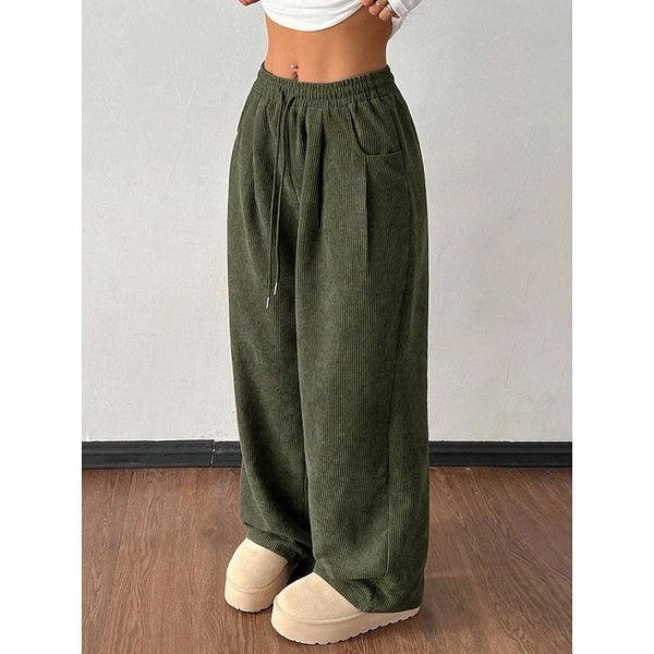 Della | Entspannte Hose mit weitem Bein und hoher Taille