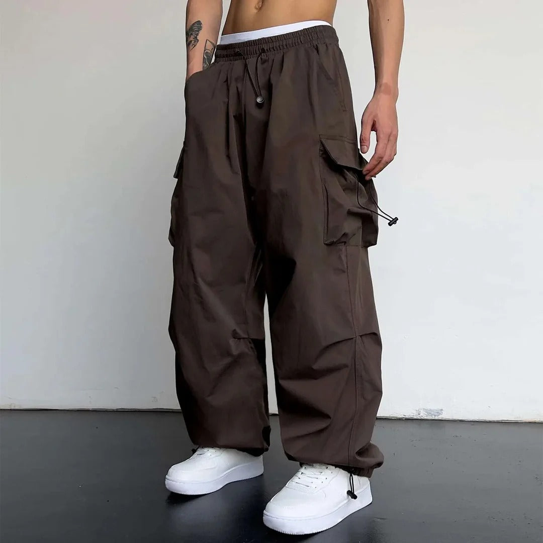 Noaryn - Moderne Herren Cargohose Weites Bein