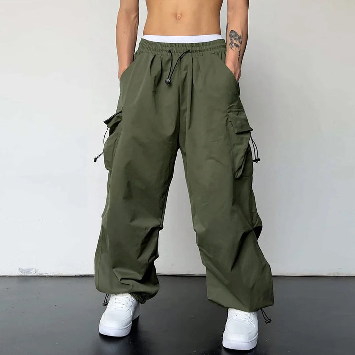 Noaryn - Moderne Herren Cargohose Weites Bein
