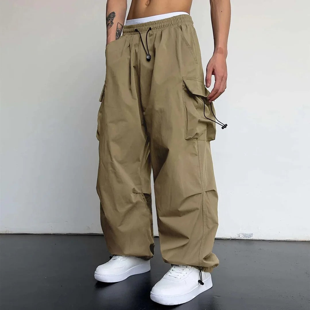 Noaryn - Moderne Herren Cargohose Weites Bein