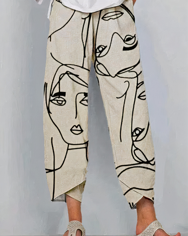 Women's Wide Leg Casual Flowy Summer Pants - Image 2