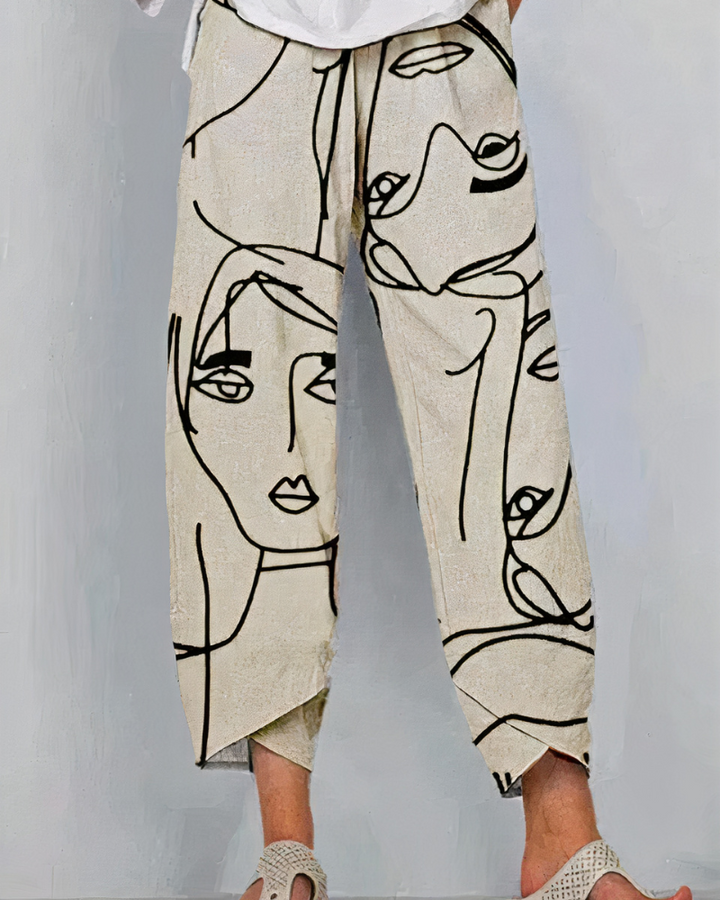Women's Wide Leg Casual Flowy Summer Pants - Image 2