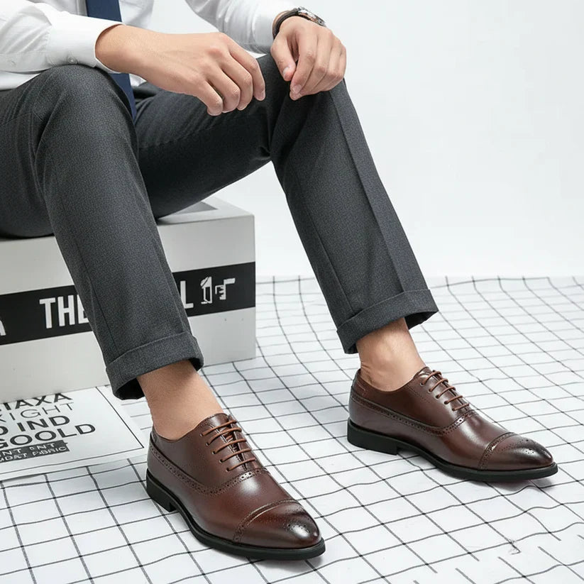 Oxvian - Elegante Brogue Oxford Schuhe Hochzeit Stil