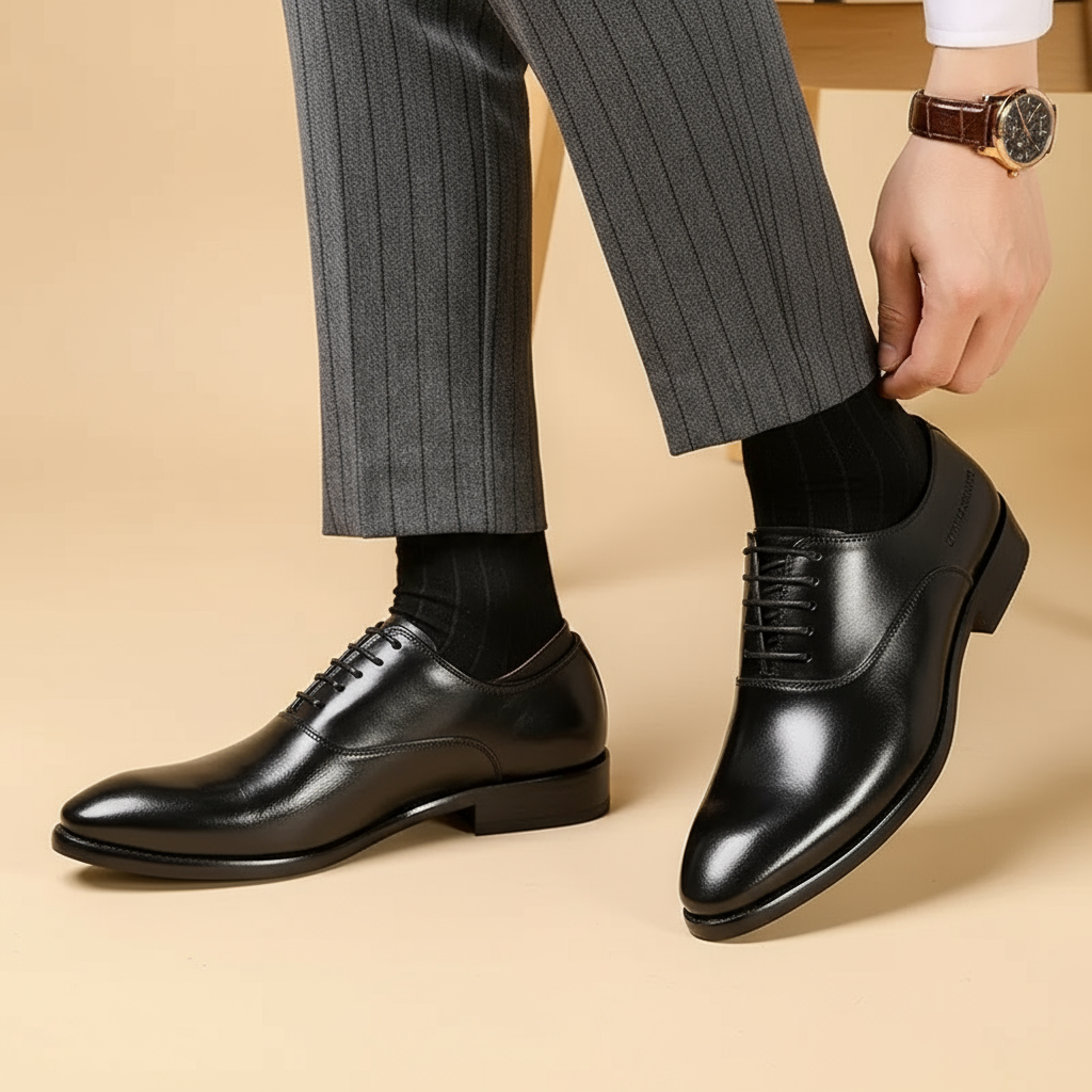 Ortheno - Leder Oxford Schuhe Komfort Elegant