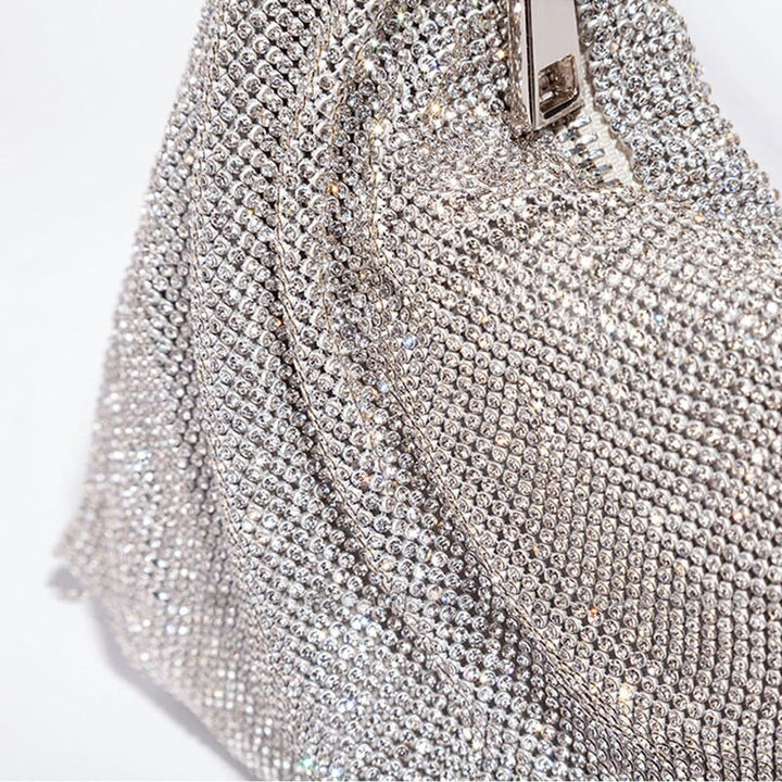 Damen Strass Abendtasche Glitzer Clutch geknotet - Image 13