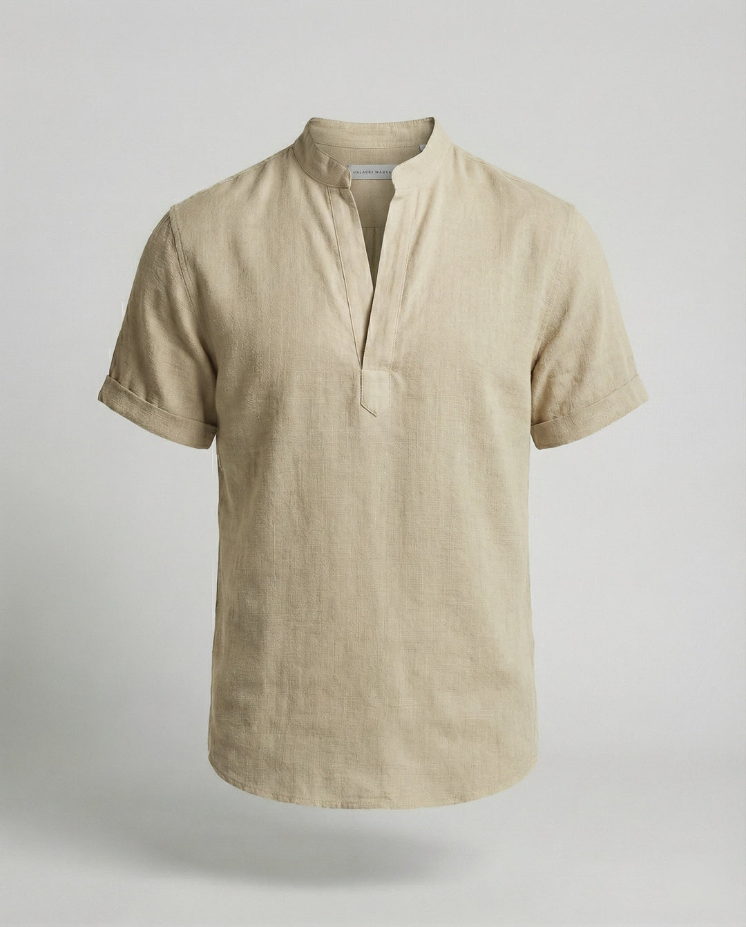 Herren Leinenhemd Kurzarm Stehkragen - Image 11