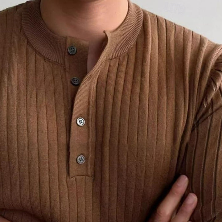 Declan | Gerippter Henley-Pullover - Image 6