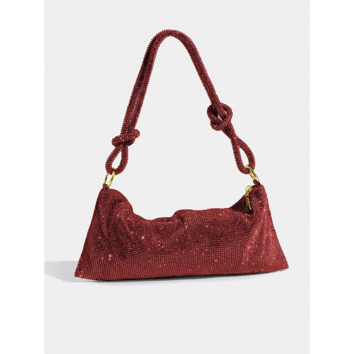 Damen Strass Abendtasche Glitzer Clutch geknotet - Image 12