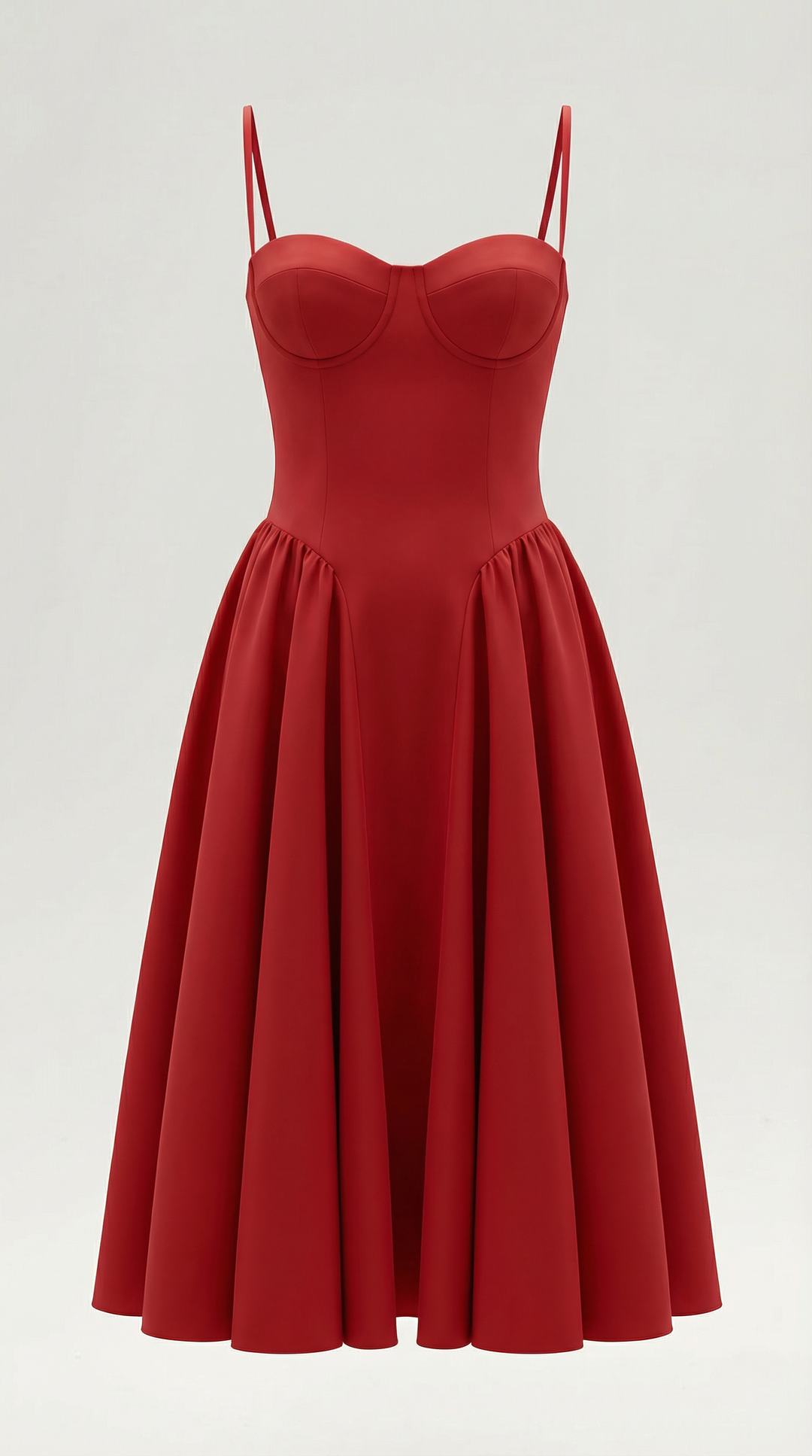 Ysabel – Florales Korsett Midi Kleid Damen