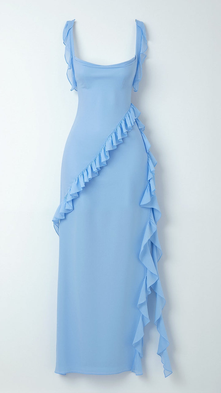 Elavelle – Maxi Kleid Mit Rüschen