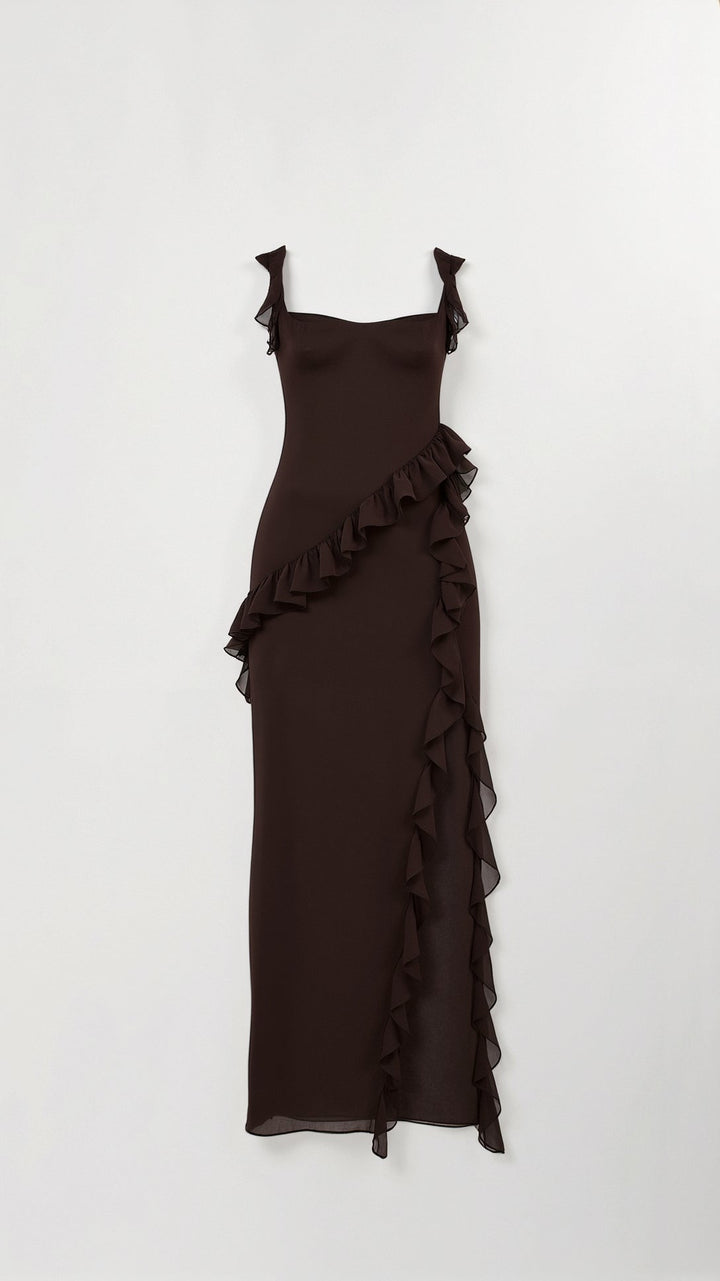 Elavelle – Maxi Kleid Mit Rüschen