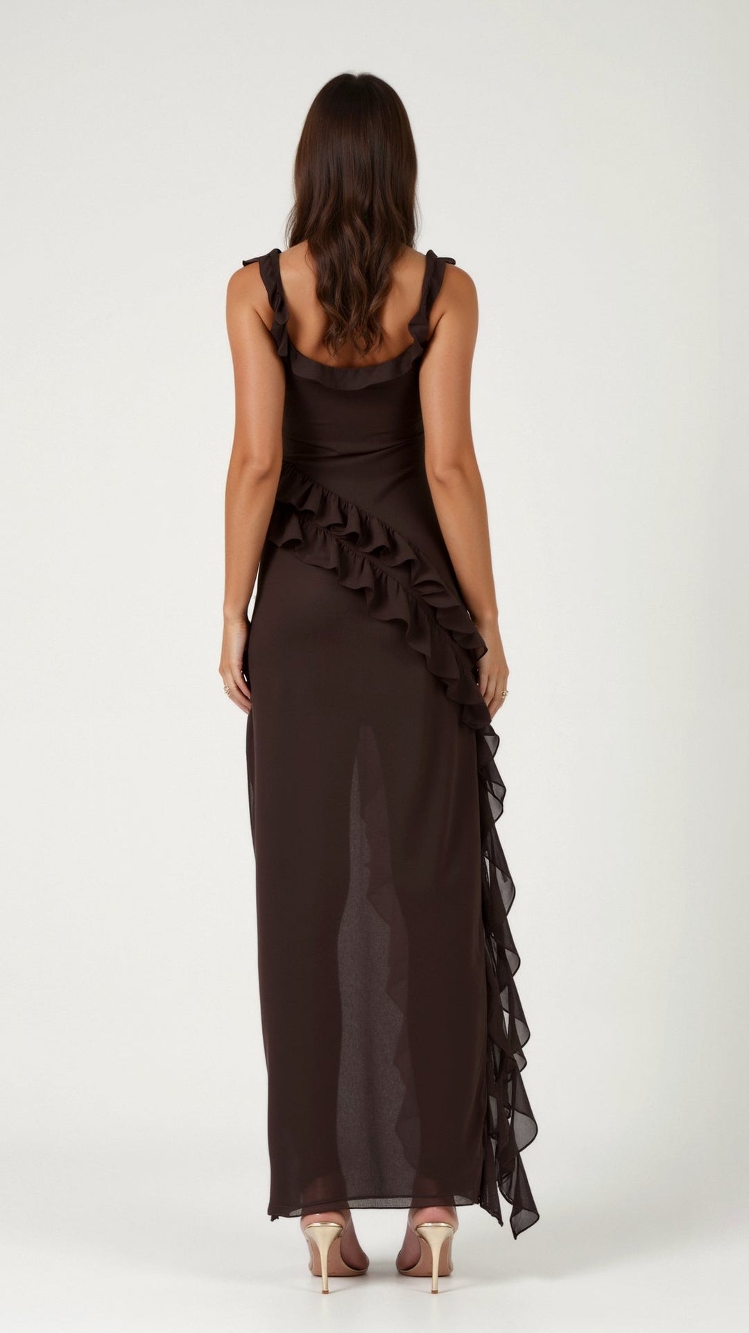 Elavelle – Maxi Kleid Mit Rüschen