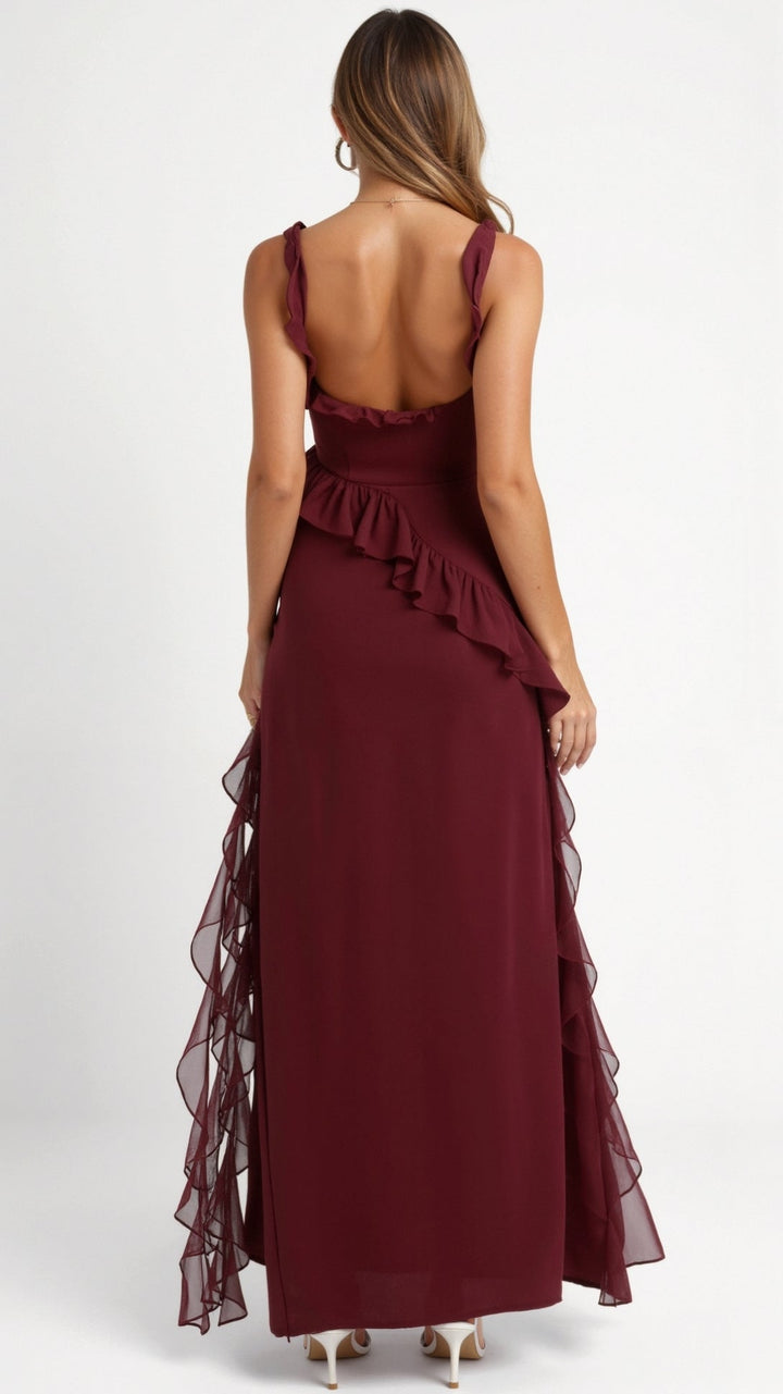 Elavelle – Maxi Kleid Mit Rüschen
