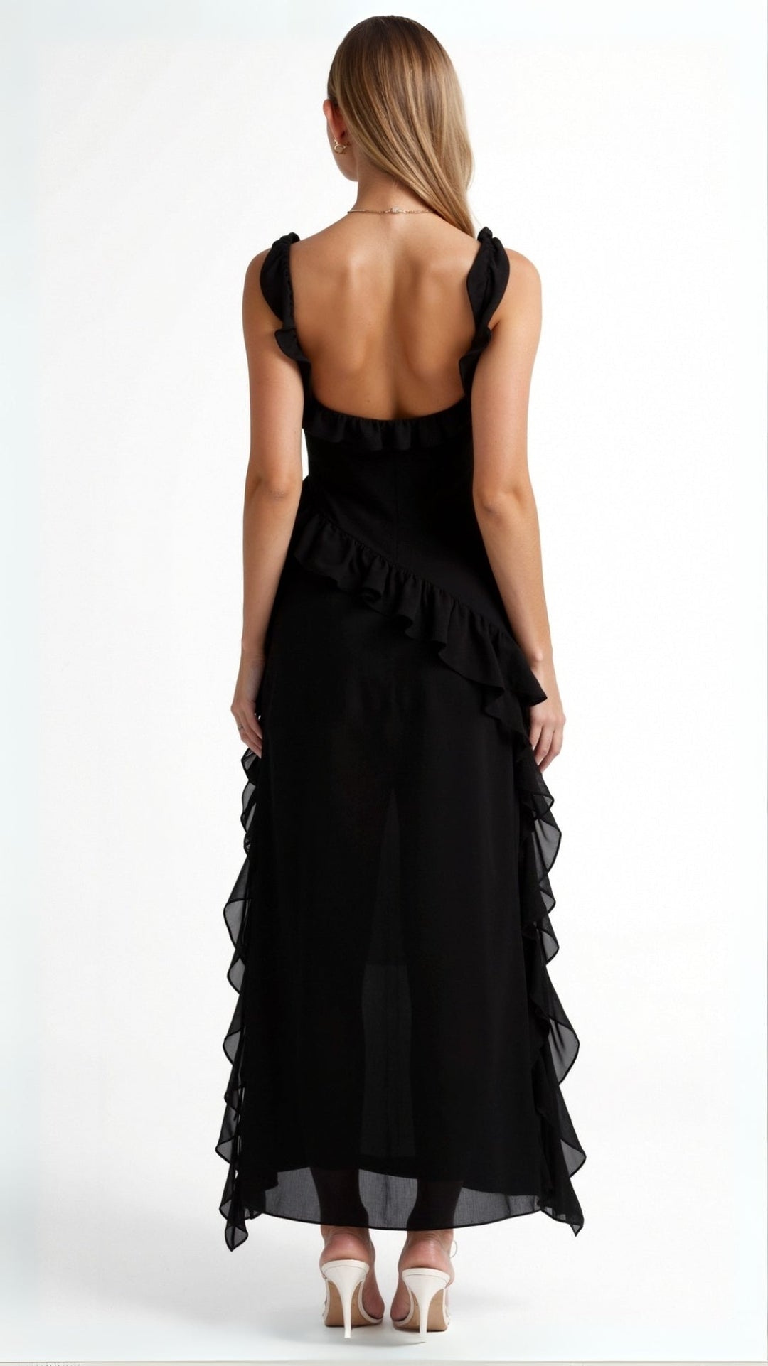 Elavelle – Maxi Kleid Mit Rüschen