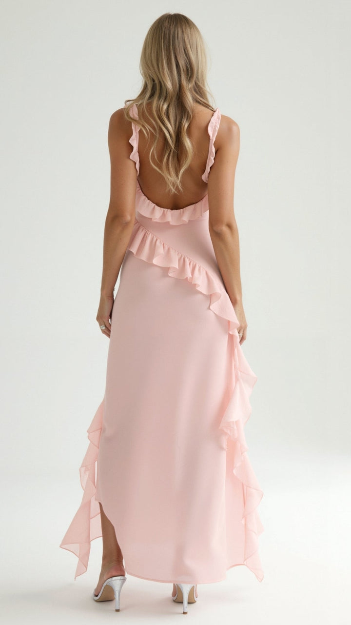 Elavelle – Maxi Kleid Mit Rüschen