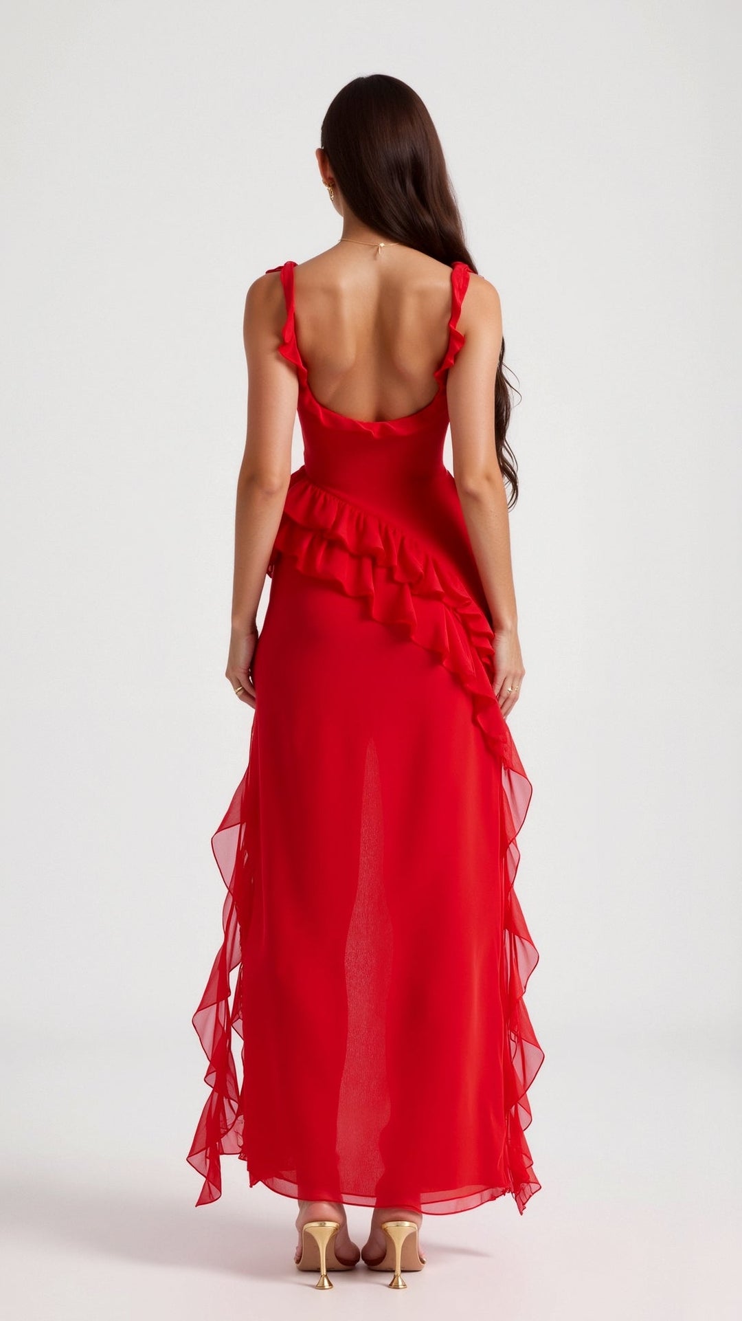 Elavelle – Maxi Kleid Mit Rüschen