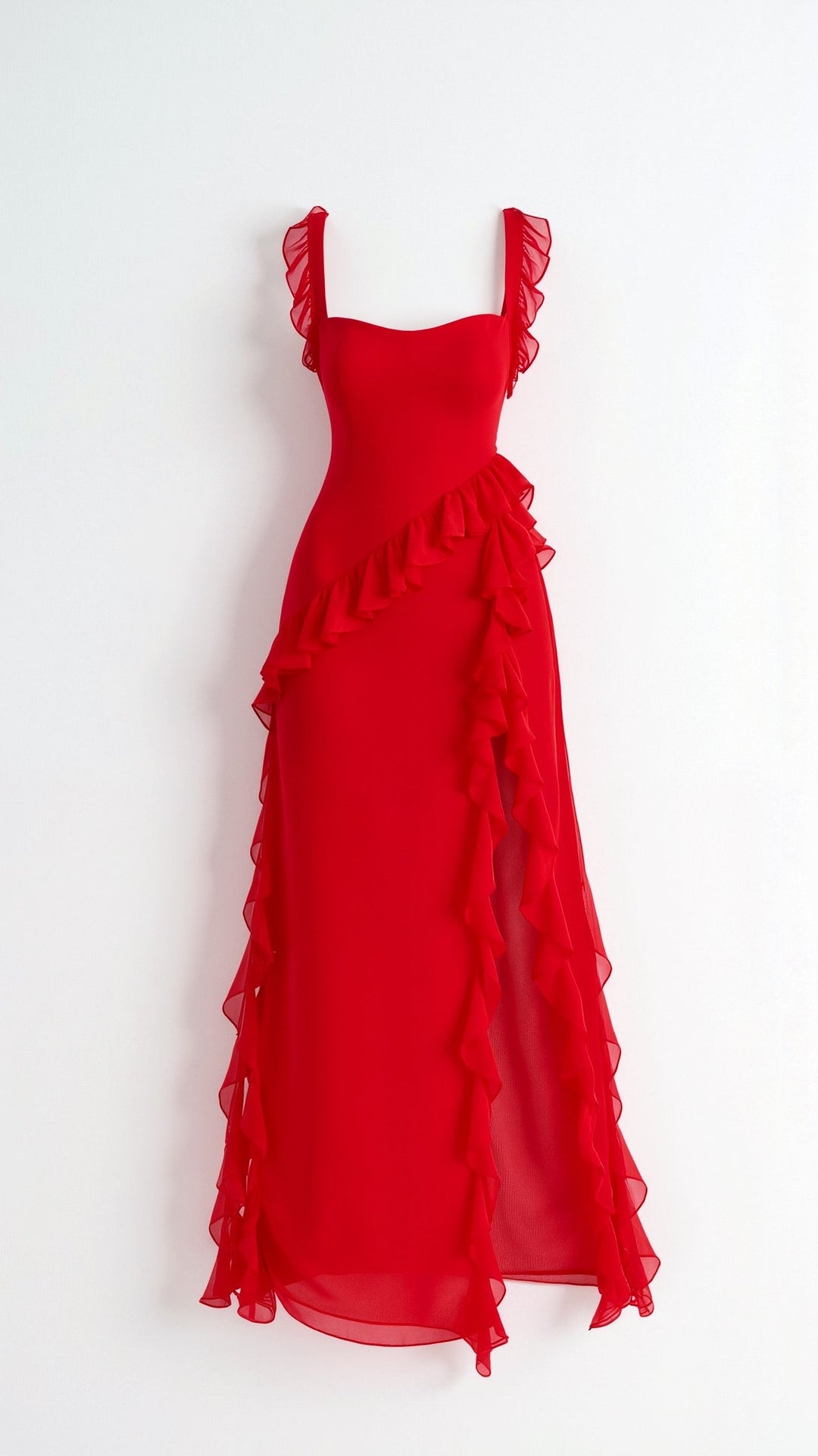 Elavelle – Maxi Kleid Mit Rüschen