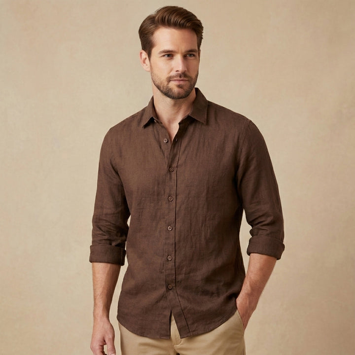 Zureno - Vintage Leinenhemd Herren
