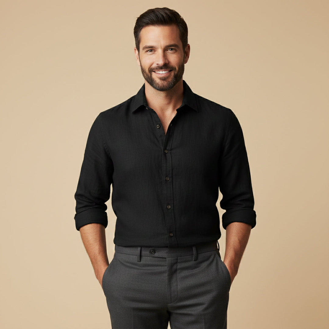 Zureno - Vintage Leinenhemd Herren