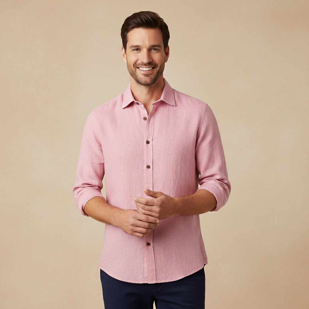 Zureno - Vintage Leinenhemd Herren